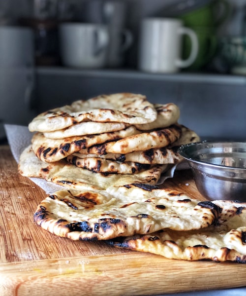 Fresh naan bread
